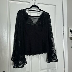 Nanette Lepore black lace blouse